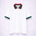 👕 Gucci – Polo Blanc Web Vert & Rouge