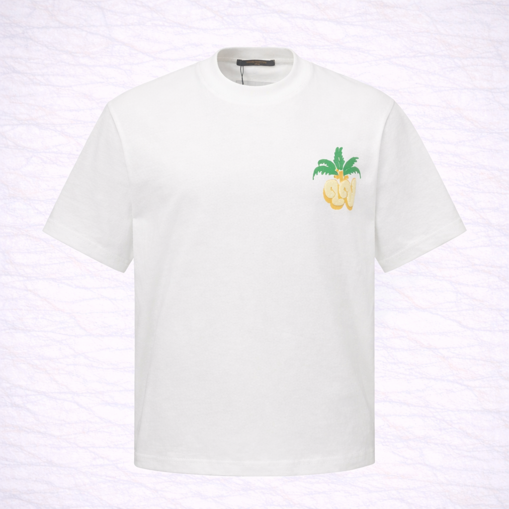 Louis Vuitton – T-shirt Blanc Broderie Palmier LV