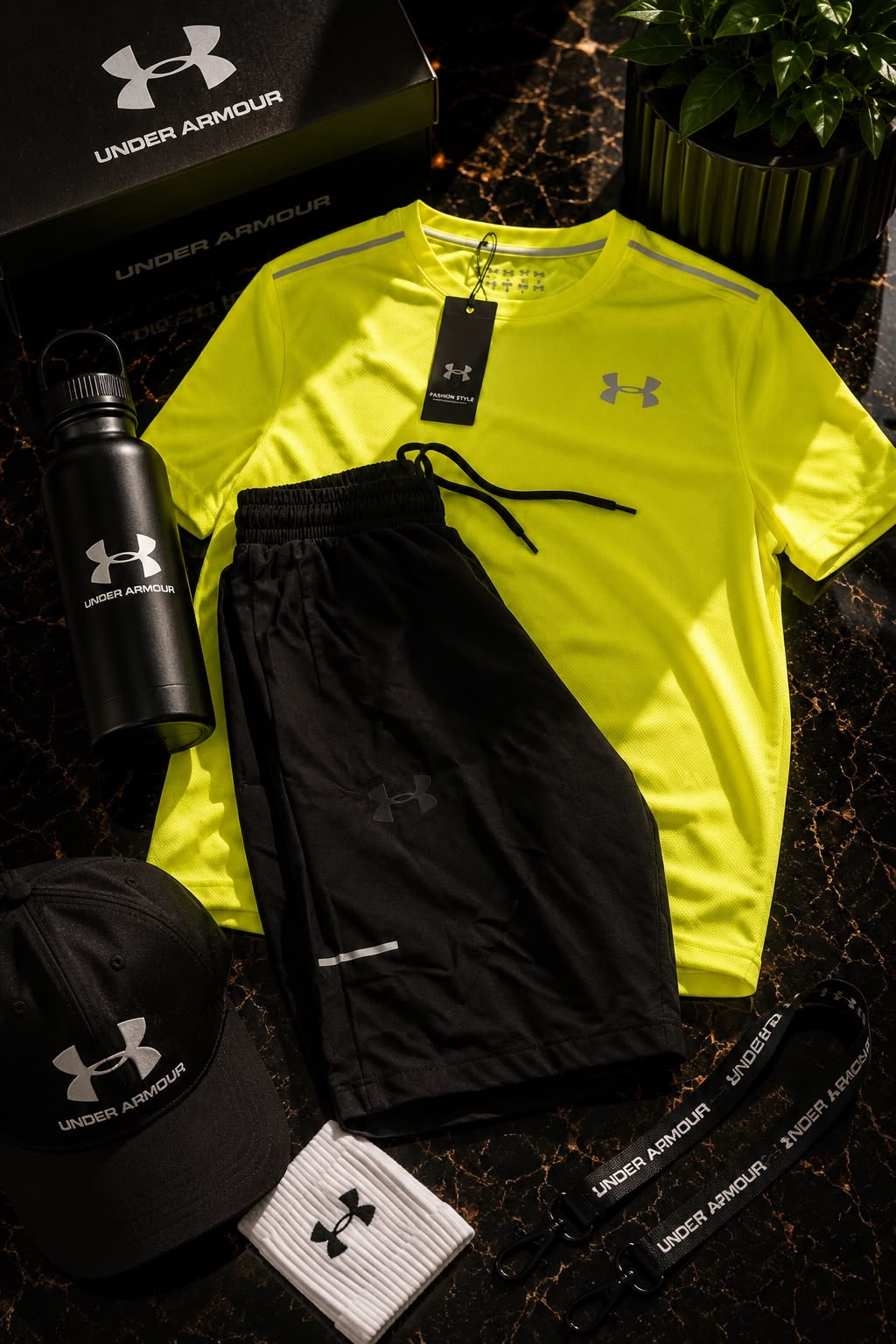 Ensemble short under jaune